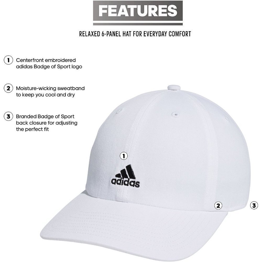 NWT Adidas Women's Saturday 2.0 White Running Hat